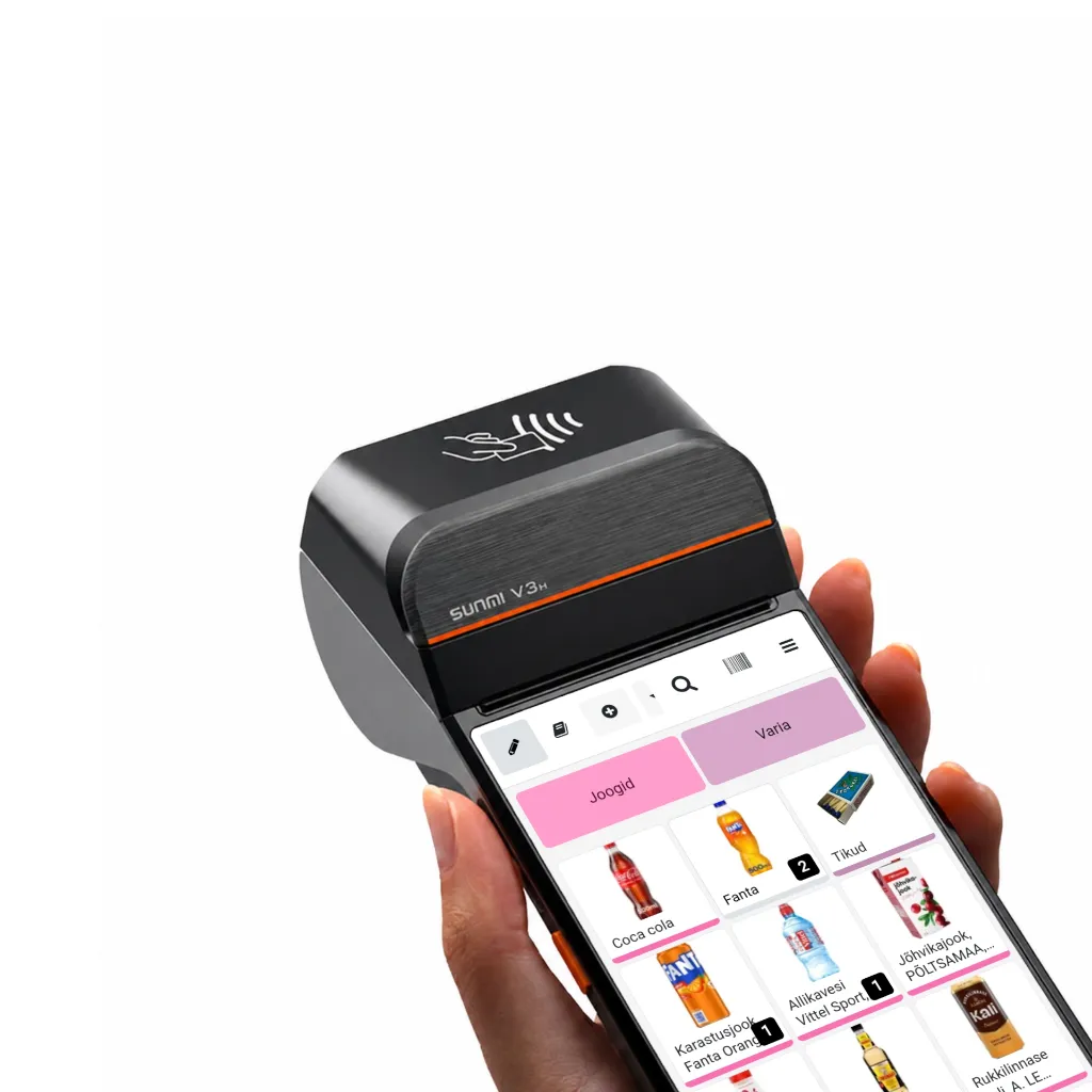 SUNMI V3H running Odoo POS