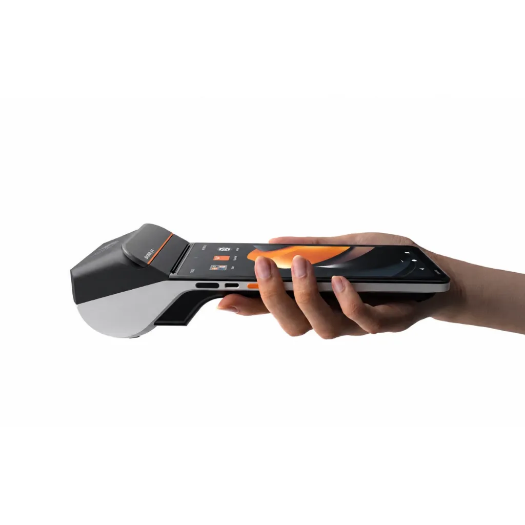 SUNMI V3H side view with integrated printer