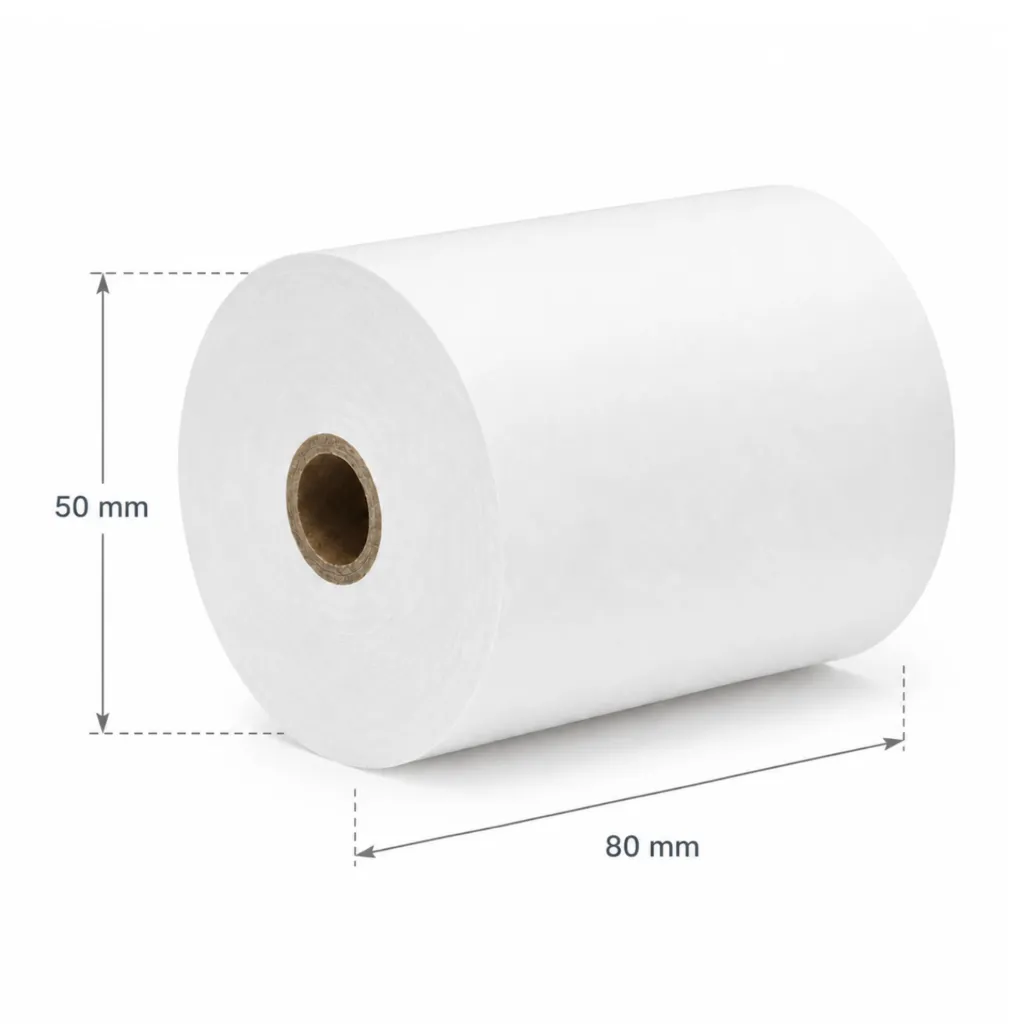 [HW-PAPER-THERMAL-80X32M-50D] Thermal paper 80 mm x 32 m, 50 mm roll diameter