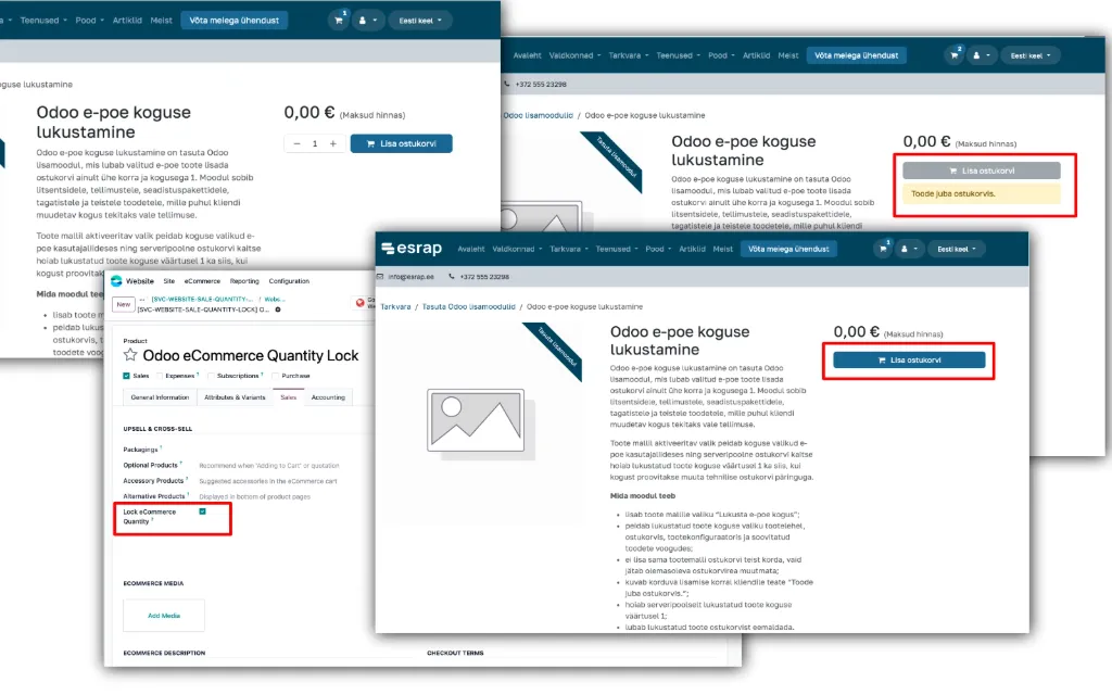Odoo blogi artikli vormindamise täiendused